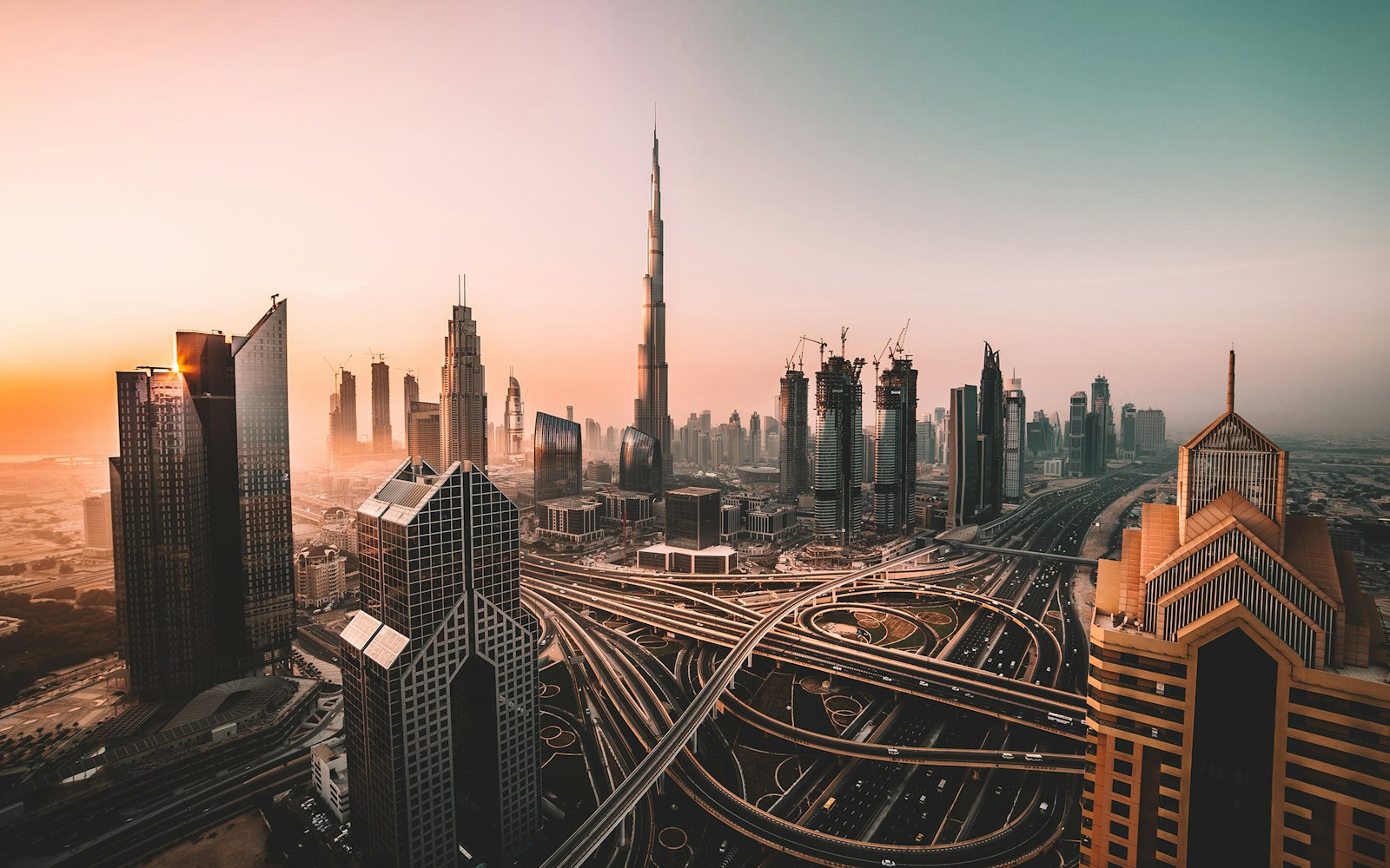 Dubai skyline at dusk